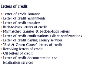 letters of credit